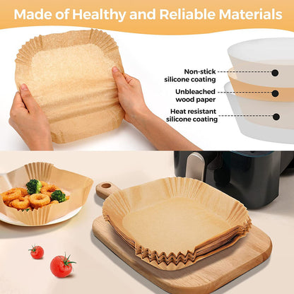 Food-Safe Air Fryer Square Disposable Baking Paper
