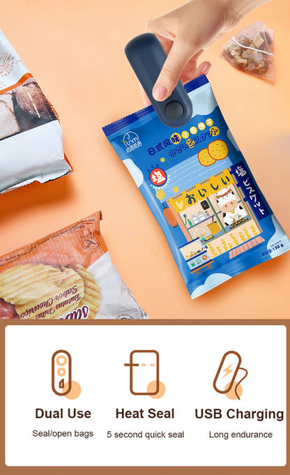 USB Handheld Portable Heat Clip Bag Sealer